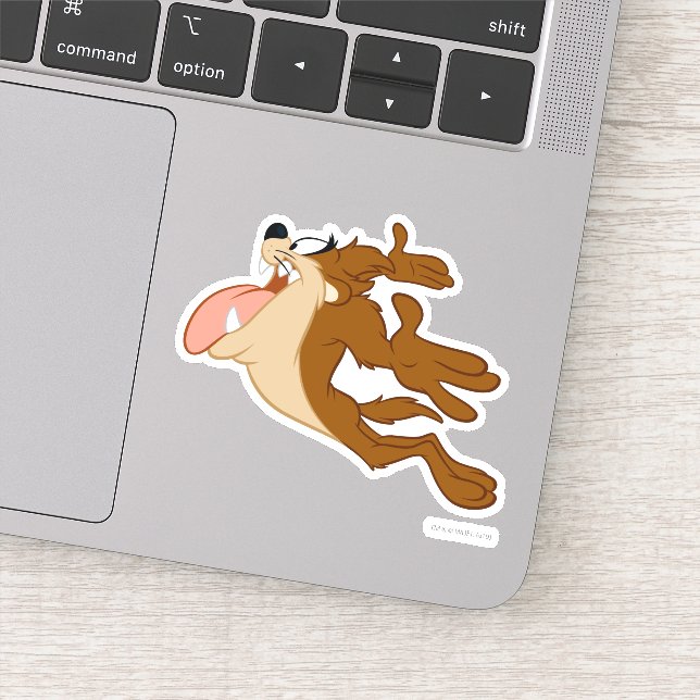 TAZ™, der durch die Luft fliegt Aufkleber (Detail)