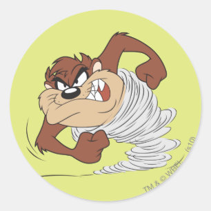 TAZ™ dreht durch Runder Aufkleber