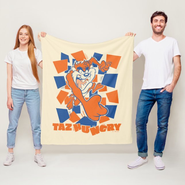 TAZ™ Hungry Smashing durch Schachbrett Fleecedecke (Beispiel)