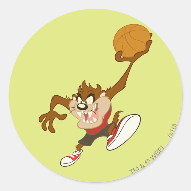 TAZ™ in Ihrem Gesicht Runder Aufkleber (Vorderseite)