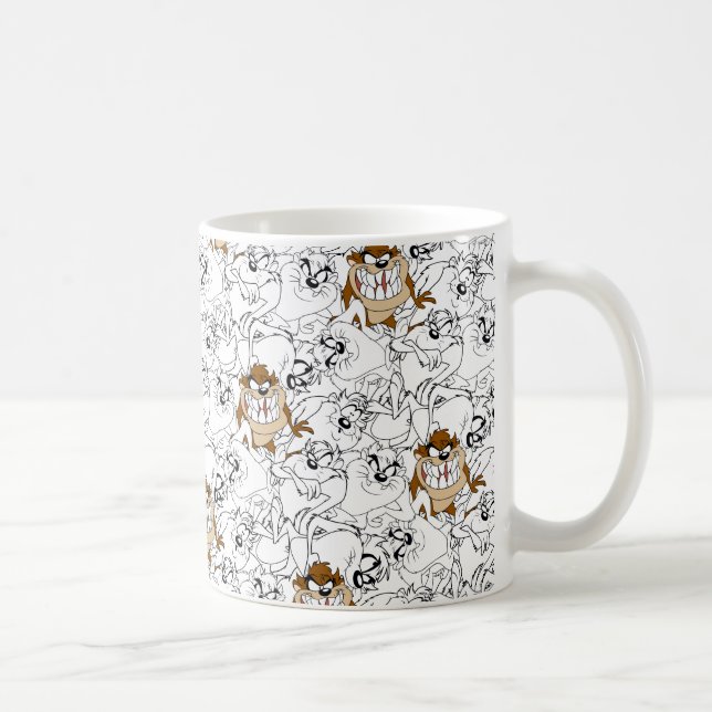 TAZ™ Line Art Pop Muster Kaffeetasse (Rechts)