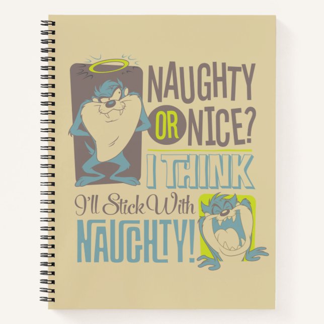 TAZ™- Naughty oder Nice? Notizbuch (Vorderseite)