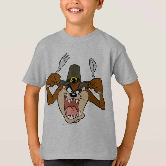 TAZ™ Pilgrim-Erntedank in Farbe T-Shirt (Vorderseite)