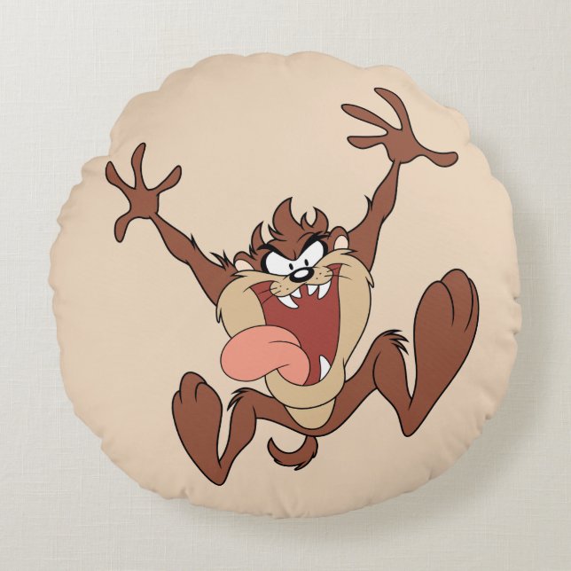TAZ™ Sprung Rundes Kissen (Vorderseite)
