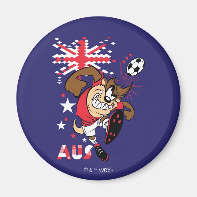 TAZ™ Team Australia Soccer Graphic Magnet (Vorne)