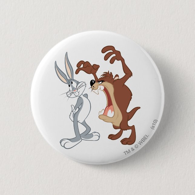 TAZ™ und BUGS BUNNY™ Nicht einmal Flinching - Farb Button (Vorderseite)