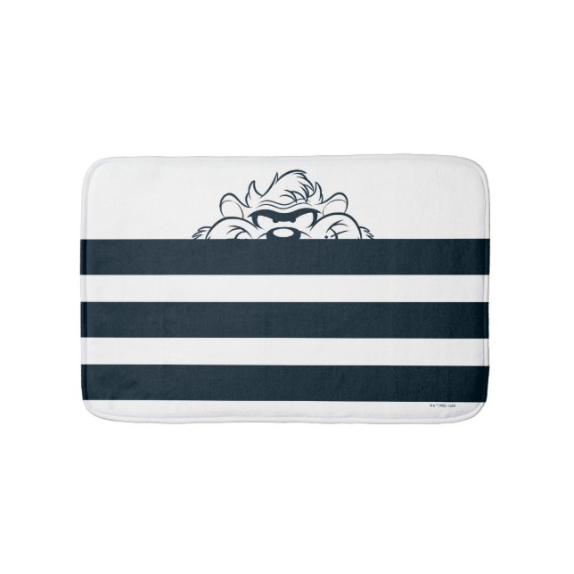 TAZ™ versteckt sich in Streifen Badematte (Vorderseite)