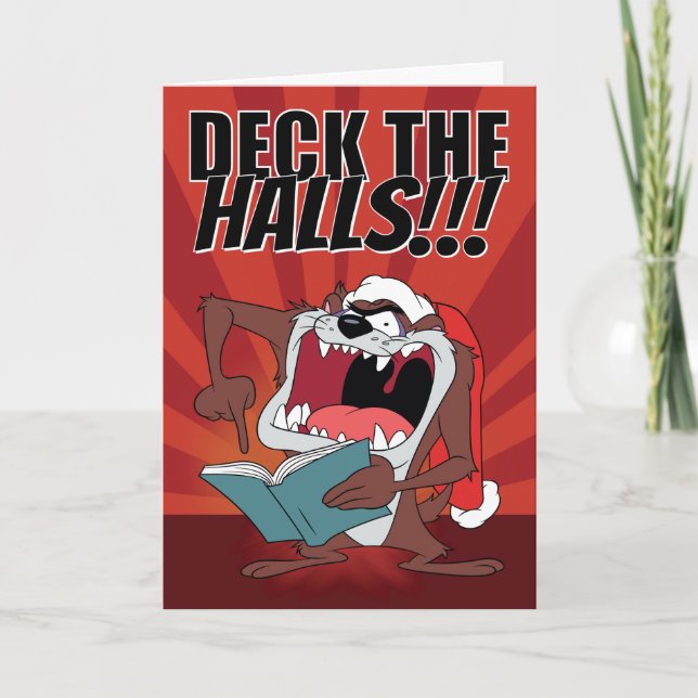 TAZ™ Weihnachtslieder Feiertagskarte (Vorderseite)