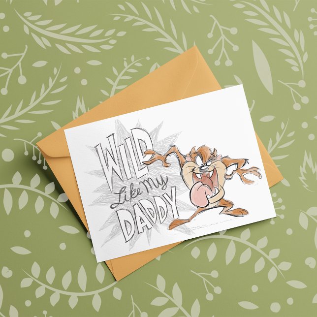 TAZ™| Wild wie mein Papa Karte (Card on floral background)