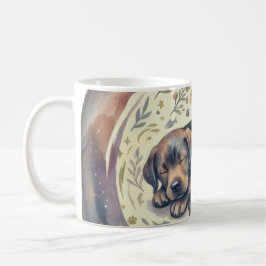 Taza Artística Relájate & Libros Perro Durmiendo Kaffeetasse