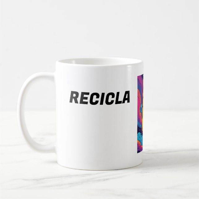 TAZA  BLANCA DE DESAYUNO  CON UN LINDO TEXTO KAFFEETASSE (Links)