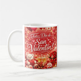 Taza Clásica Doble Diseño “Feliz Día de San Valent Kaffeetasse