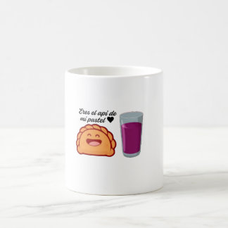 Taza con api y pastel kaffeetasse