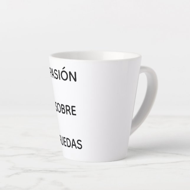 Taza con frase del mundo del motor  milchtasse (Rechte Ecke)