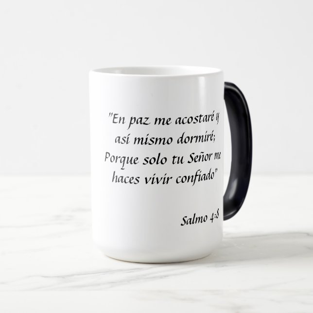 Taza con texto bíblico verwandlungstasse (VorderseiteRechts)