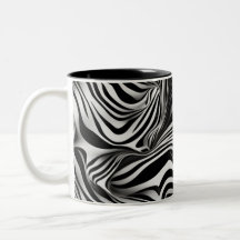 Taza de café clásica diseño de cebra