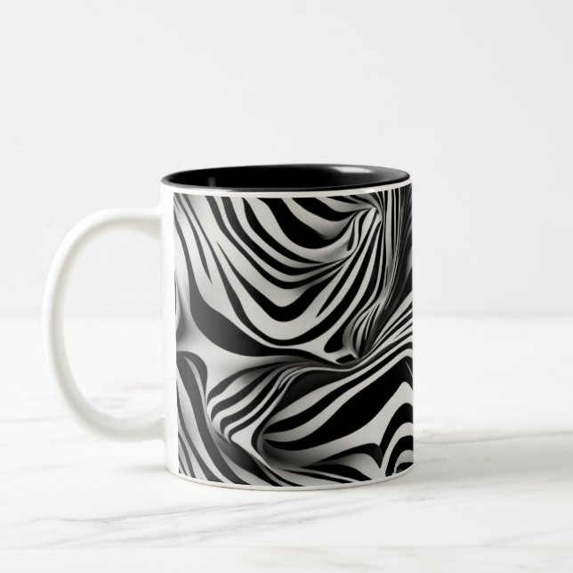 Taza de café clásica diseño de cebra zweifarbige tasse (Links)