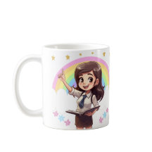 Taza de café kawaii para profesoras