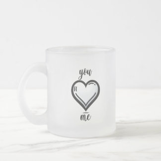 Taza De Cristal Esmerilado cup for lovers Mattglastasse