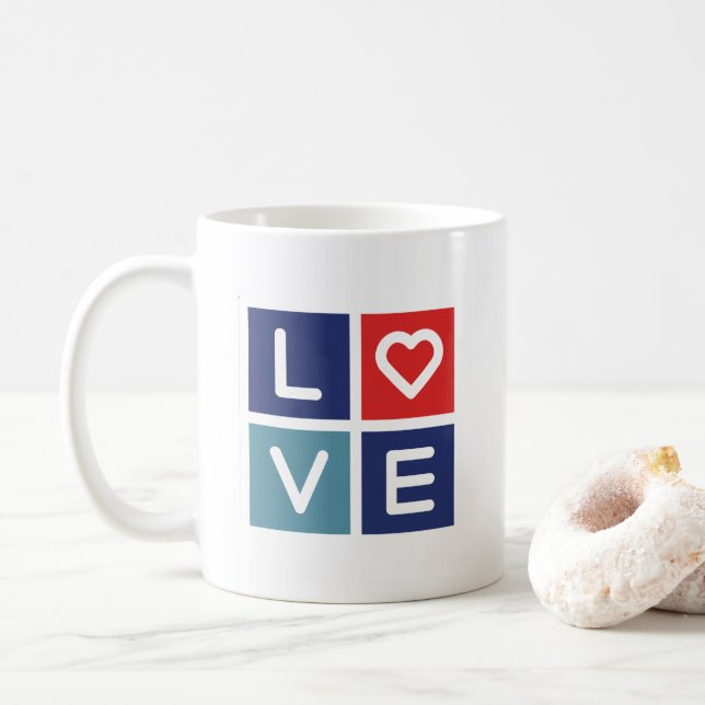 Taza de porcelana LOVE Kaffeetasse (Mit Donut)