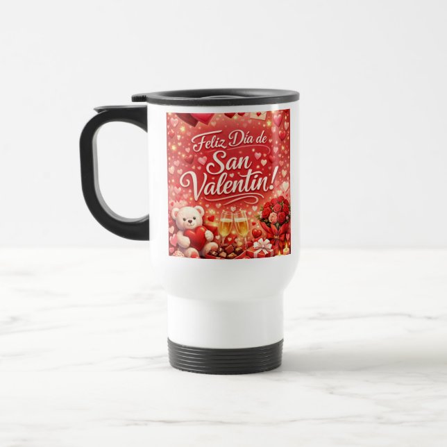 Taza de Viaje “Feliz Día de San Valentín” – Regalo Reisebecher (Links)