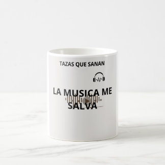 Taza la música me salva kaffeetasse