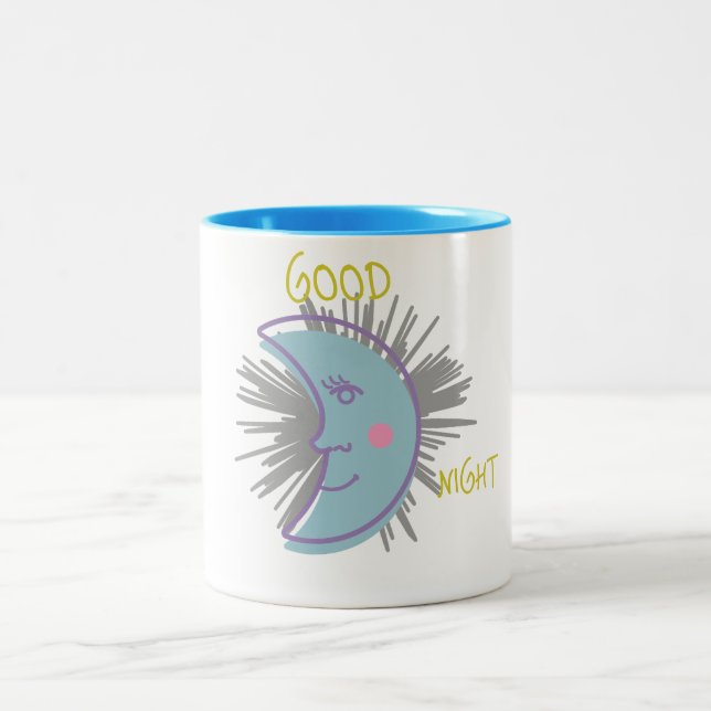 Taza Moon Good Night Zweifarbige Tasse (Mittel)