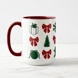 Taza navideña y coquette tasse