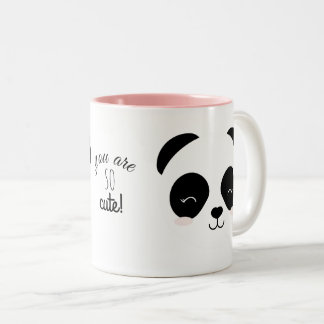 Taza oso panda You Are So Cute Zweifarbige Tasse