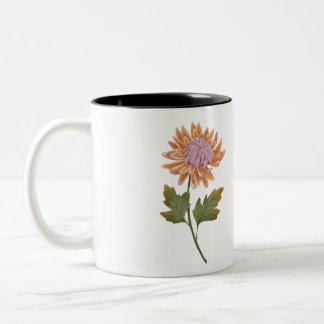 Taza personalizada con bonita flor romantica zweifarbige tasse