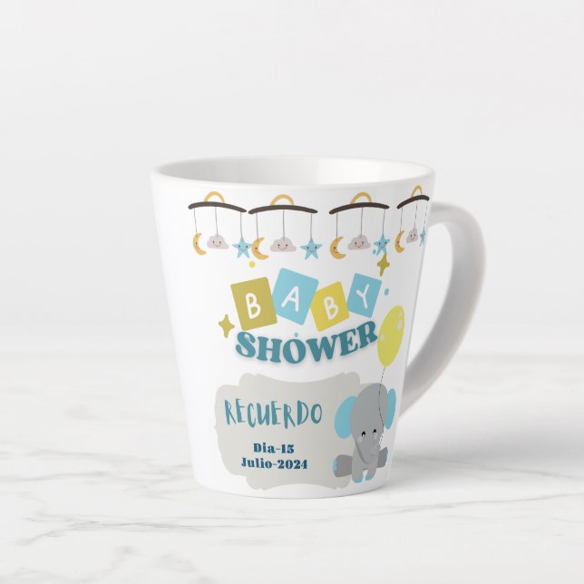 taza recuerdo del baby shower  personalizada milchtasse (Rechte Ecke)