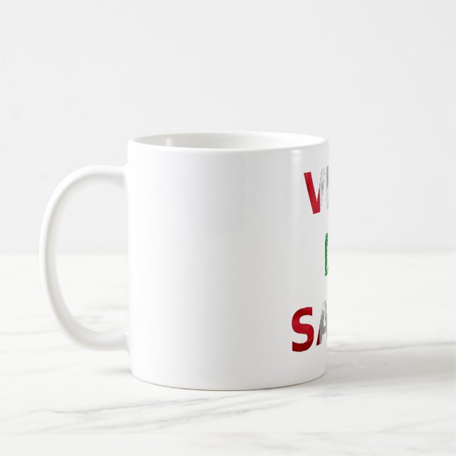 Taza Viva la salsa Perú Kaffeetasse (Links)