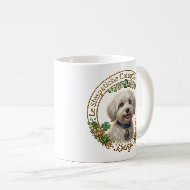 Tazza Benji Bianca - Coton Detectives Kaffeetasse (VorderseiteRechts)