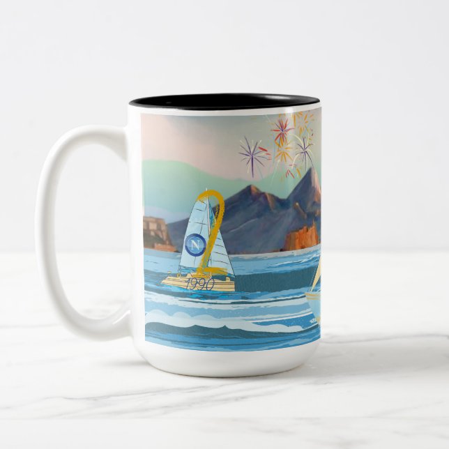 Tazza-Gedenkstätte Napoli 2023 Zweifarbige Tasse (Links)