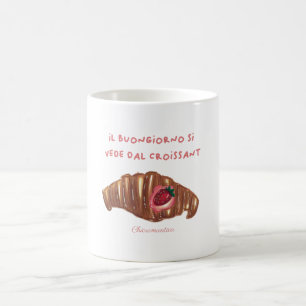 Tazza il buongiorno si vede dal croissant kaffeetasse