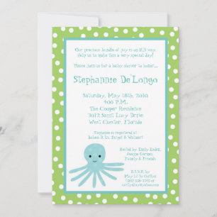 {TBA} 12x18 Ocean Sea Octopus Baby Shower Einladun Einladung