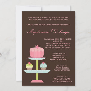 {TBA} 5x7 Sweet Traitements Baby shower Invitation