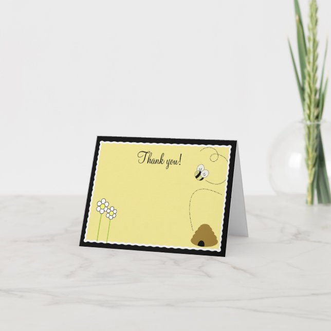 {TBA} Bee Happy Bumble Bee Foled Merci notes (Devant)