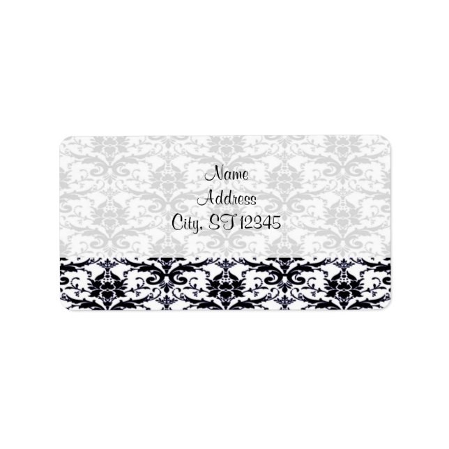 - TBA - Elegant Damask Adressaufkleber (Vorne)