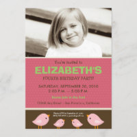 {TBA} Kleines Birdie Girl's Pink Birthday