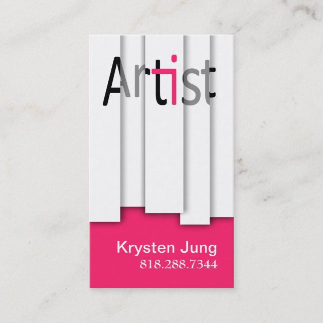 :: TBA:: Mutiger Grafiker - geschwankte Platten Visitenkarte (Vorderseite)