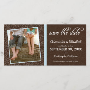 {TBA} Wirbel-Q Brown/Baby Blue Save the Date