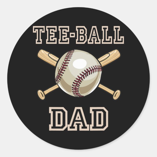 Tball Vater T Ball Vater T-Shirt Ball Vater Sport  Runder Aufkleber (Vorderseite)