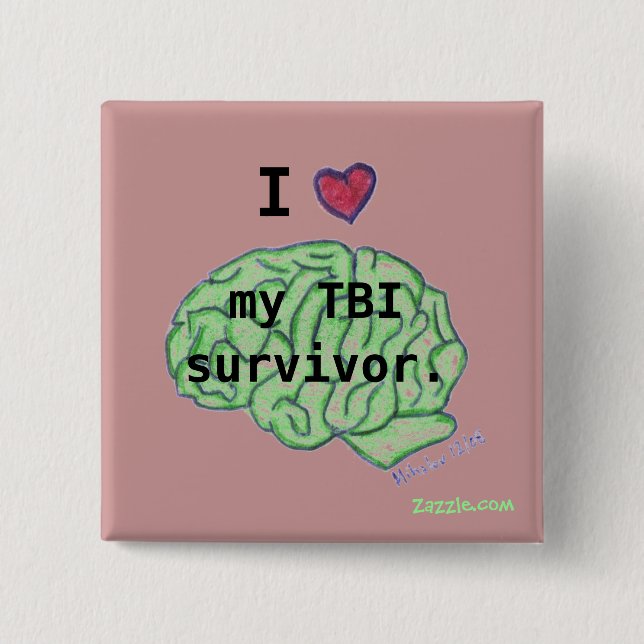 TBI Bewusstseinsknopf Button (Vorderseite)