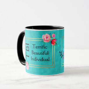 TBI Tolles Schönes Individuum Rosa Blumenmuster Tasse