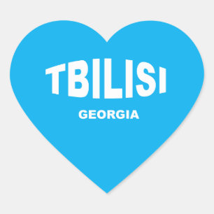 Tbilisi Georgia Sakartvelo Herz-Aufkleber