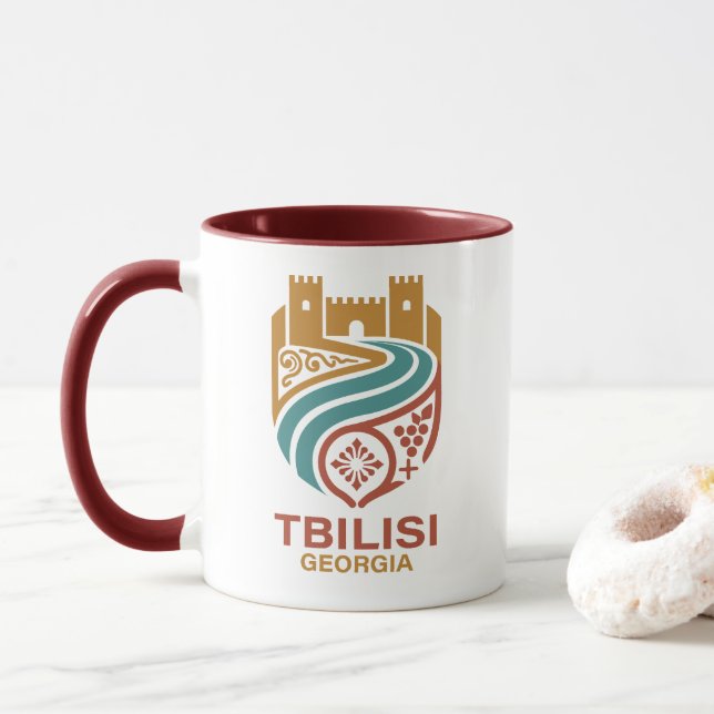 Tbilisi Georgia Tasse (Mit Donut)
