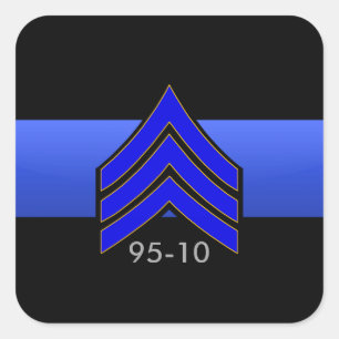 TBL Sgt STRIPES kundenspezifischen Auftrag 95-10 Quadratischer Aufkleber