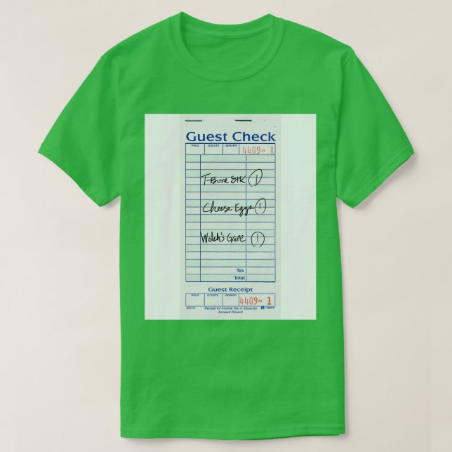 TBone Steak Käse Eier Welchs Traube T-Shirt (Design vorne)