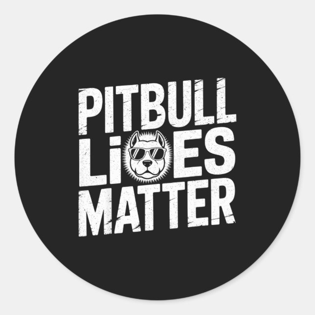 Tbull Lives - Ttie Lover Dog Love Pet Owner  Runder Aufkleber (Vorderseite)